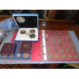 ASSORTMENT OF COINS TO INCLUDE ALBUM AND 2 1951 FESTIVAL OF BRITAIN COINS