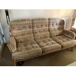 Ercol 3 Seater Stick Back Sofa & 2 Stick Back Armchairs