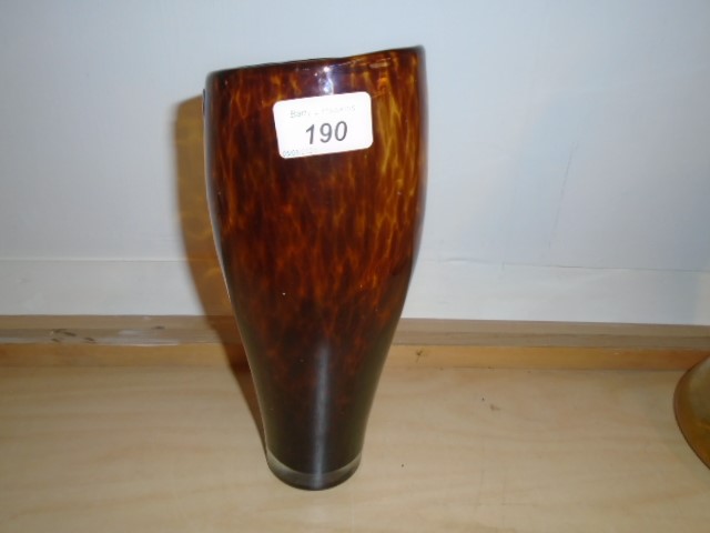 GLASS VASE 24CM TALL