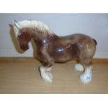 CERAMIC SHIRE HORSE 28CM TALL