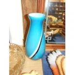 Blue Glass Vase , Bowl , Bossom & Fraser Art Eagle ( damaged beak )