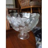 Crystal Fruit Bowl 8 inches tall 9 wide