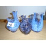 6 CAITHNESS CRYSTAL VASES TALLEST BEING 12CM