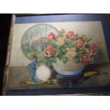 Watercolour of Roses R M Mackay 47 18 1/2 x 12 1/2