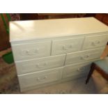 Painted Alstons 3 over 4 Chest of Drawers 45 inches long , 33 1/2 tall 16 deep