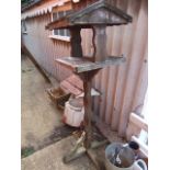 Wooden Bird Table , Well & Wheel Barrow ( all need attention )