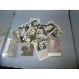 Collection of Hollywood stars postcards and photos plus autograph of Dorothy Squires