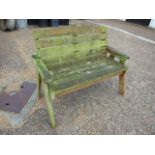 Wooden Garden Bench 53 inches wide 40 inches tall