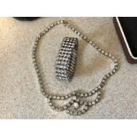 Rhinestone Necklace and bracelet