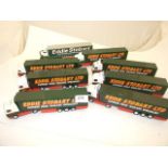 TRAY OF 8 EDDIE STOBART VEHICLES MAINLY CORGI