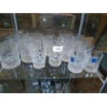 ASSORTED CRYSTAL TUMBLERS