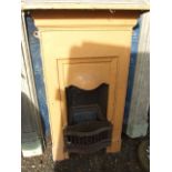 Small Cast Iron Fireplace 18 inches wide mantlepiece 22 inches wide