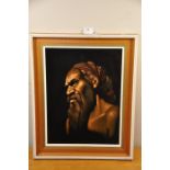 Framed portrait of ABORIGINAL bearded Gentleman.