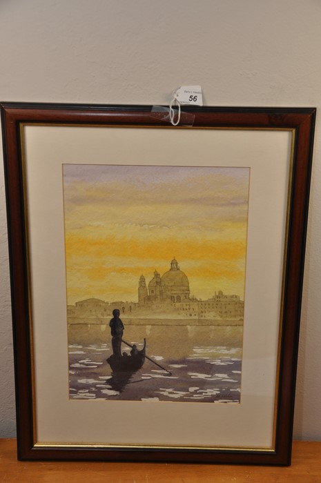 Watercolour - Venice signed Fuseher 10 1/4" x 14 1/2".