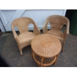 2 Conservatory Chairs & Table
