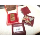 Mauman Cigarette Lighter & Brooch etc