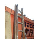 Lion Brand Wooden Extension Ladder each section 107 inches ( sold as a display / decorative item )