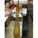Lidded Glass Bottle / Vase 22 inches tall