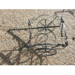 Wrought Iron Cart Plant Pot Holder