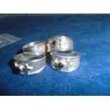 4 Sterling Silver Fleur-de-lys rings