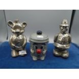3 collectable money boxes incl Dusty Bin