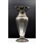 Russian Silver (unmarked ) vase with niello ware design 223,4 grams 7 1/2 inches high