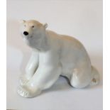 A large Polar Bear Made in USSR - Lomonosov 10 1/2" high