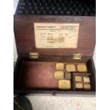 Antique Mahogany Cased Balance Scales & Weights