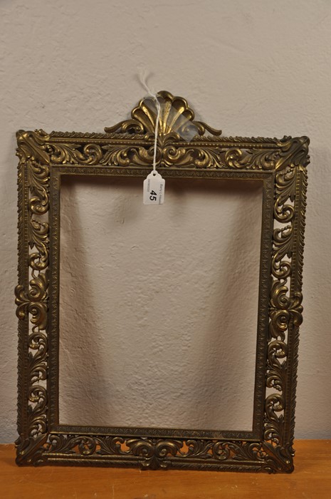 Brass photo frame ornate 8 1/2" x 11"