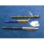 Conway Stewart International 356, with 14 carat gold nib but with Parker clip plus Queensway and