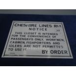 Cheshire Lines Railway metal sign