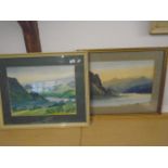 2 E Greig Hall watercolours of the Lake District