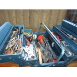 Cantilever Tool Box & Contents & Cordless Screwdriver