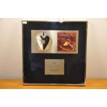 Mark Knopfler presentation collage disk/golden head 16" square