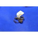 Five 9ct. gold rings with stones gross weight 14.6grams