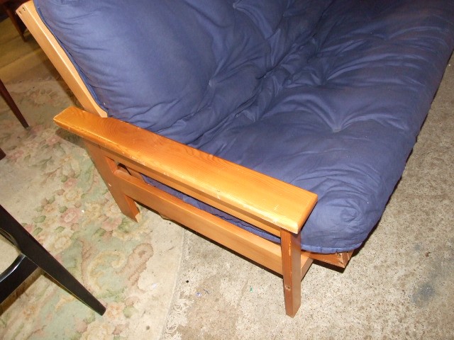 Pine Framed Futon Sofa / Bed - Image 3 of 3
