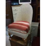 Lloyd Loom Style High Back Chair with lift out seat pad 32 inches tall