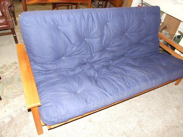 Pine Framed Futon Sofa / Bed - Image 2 of 3