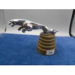 Jaguar car mascot on brass stand