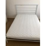 Modern Metal Framed Double Bed with Mattress