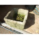 Square Concrete Planter 12 x 12 inches 8 tall