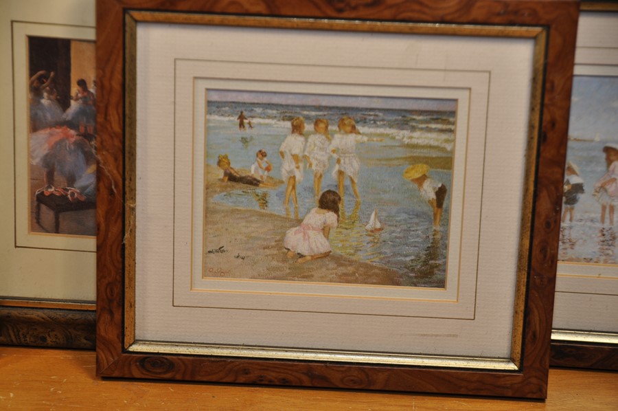 6 small prints inc Children at the beach etc... - Image 6 of 8