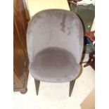 Heals Austin Dining Chair Plush Velvet Ashphalt ( 2 chairs in lot ) VAT on this lot