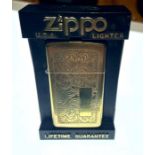 Zippo brass lighter in original box