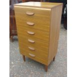 Retro Albro 6 Drawer Chest of Drawers 44 inches tall , 23 1/2 wide & 16 3/4 deep