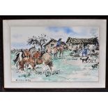 Enrique Castells Capurro (Uruguay 1913-1987), Gauchos, signed and dated '63 framed and glazed pen