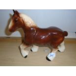 CERAMIC SHIRE HORSE 23CM TALL