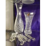 Qty of glassware incl Royal Doulton, Royal Brierley, crystal knife rests etc