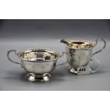 Silver cream and sugar basin (matching) Birmingham 1934 219g.