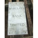 Metal Barclays Bank Sign 18 x 9 inches